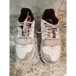 NIKE AIR Women's 6 Hook and Loop Strap White‎ Pink Shoe Sneaker 317197-161 RARE